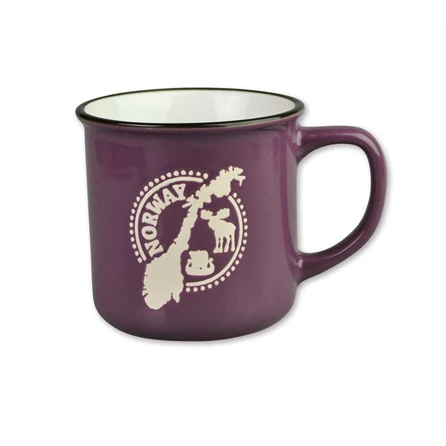 Color mug, Map of Norway, Purple