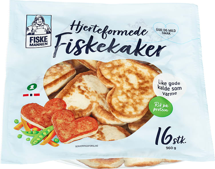 Fiskekake Hjerter 960g Fiskemannen