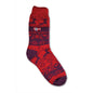 Lined socks, Reindeer, Red, 36-40