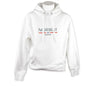 Hoodie, Norway with flag stripe, White, XS