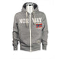 Hooded jacket, Patch w/flag on the back, Grey, S