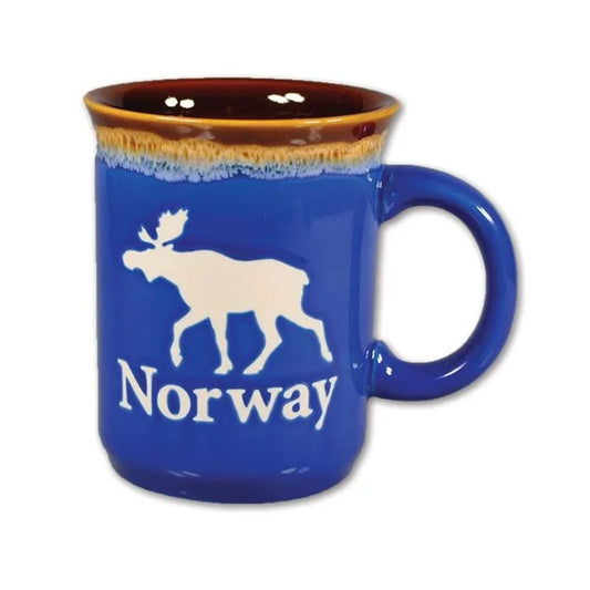 Ceramic mug, Elg/Norway, Blue