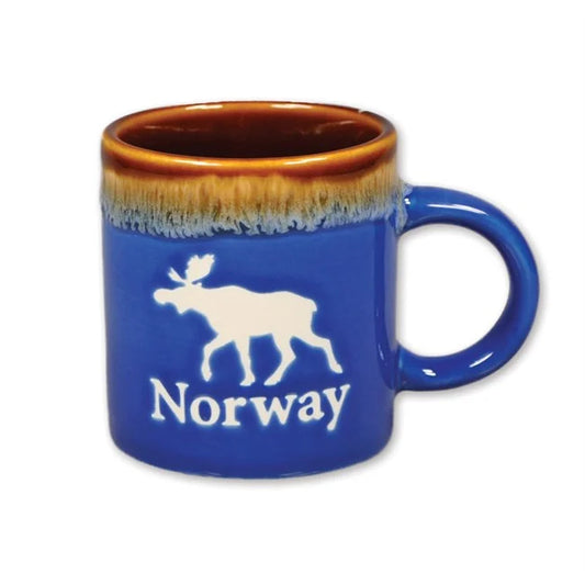 Keramiktasse, klein, Elg/Norwegen, blau