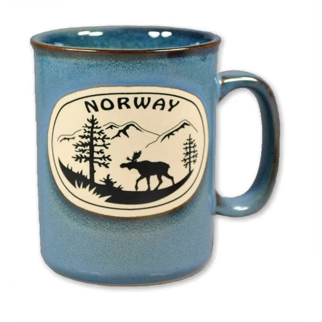 Ceramic mug elk, Blue