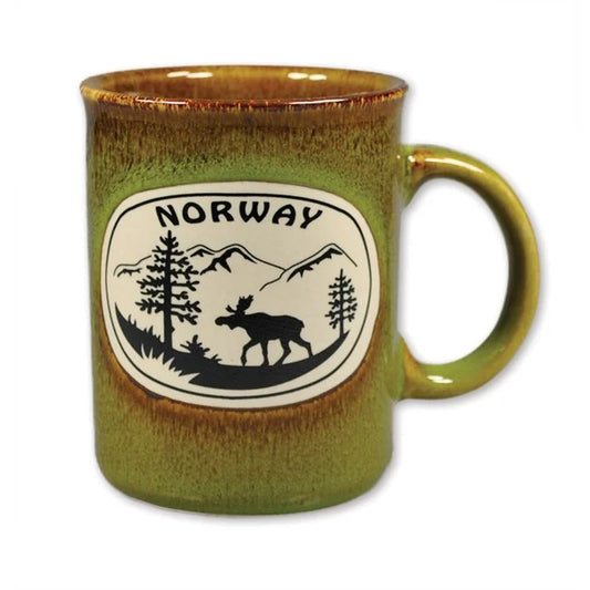 Ceramic mug elk, Green