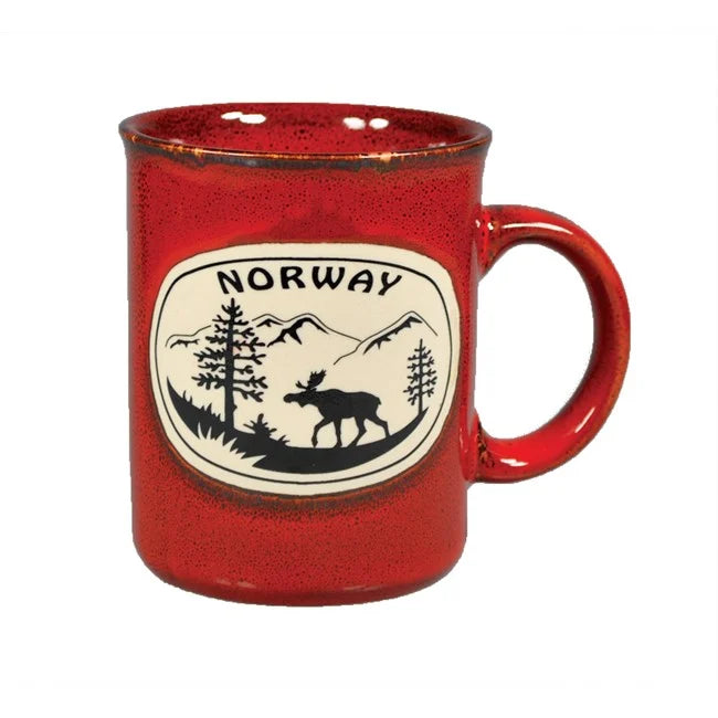 Ceramic mug moose, Red