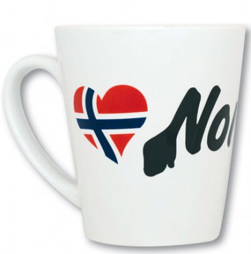 Cup w/ love Norway logo