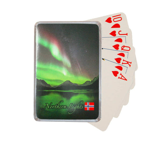 Deck of cards with aurora motif