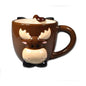 Mug, brown, elk figure