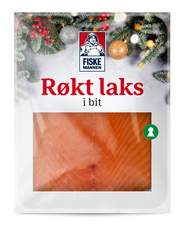 Salmon Smoked Half Side Bit 500g Fiskemannen