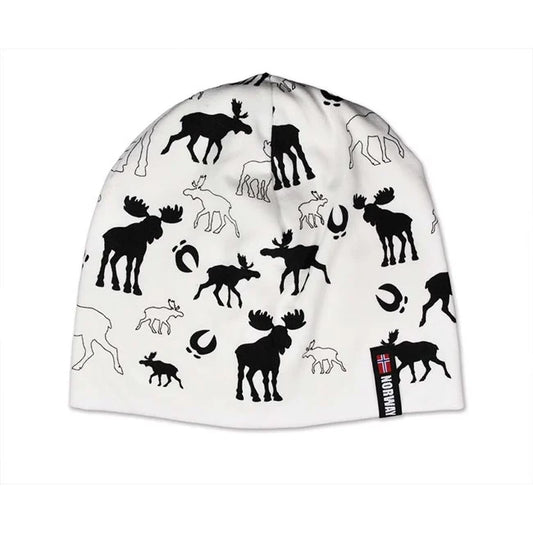 Hat, Moose repeating, White