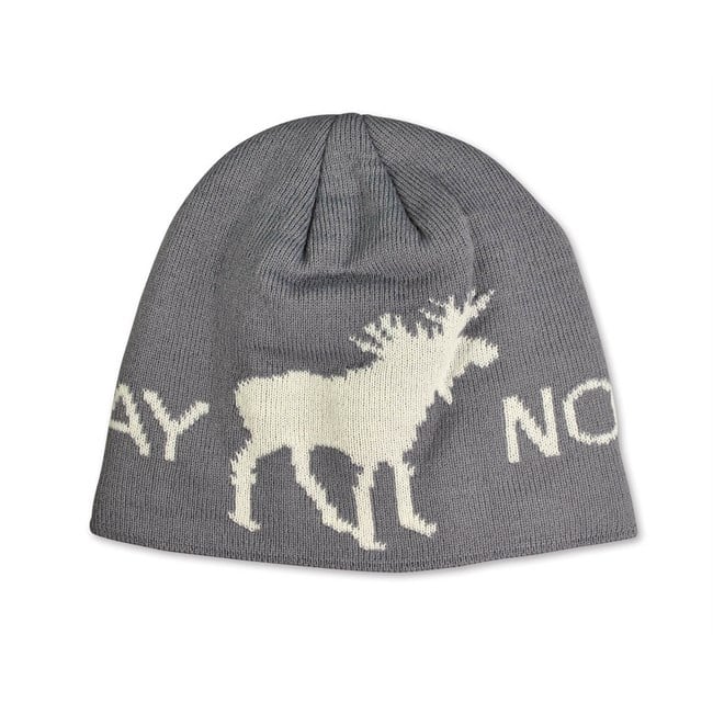 Hat, Gray w/white moose