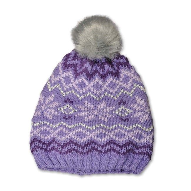 Hat w/Glitter, Snow Crystal, Purple