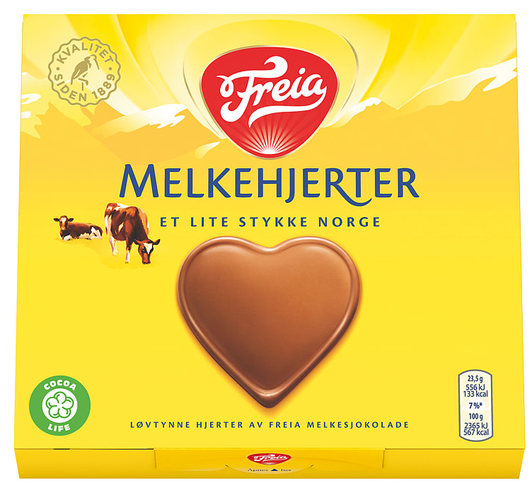 Melkehjerter 130g Freia