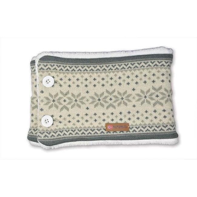 Neck Warmer, White/Grey