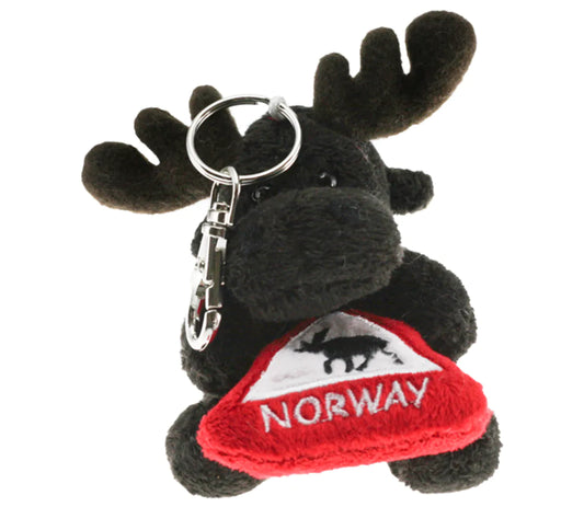 Keychain, moose with triangle sign