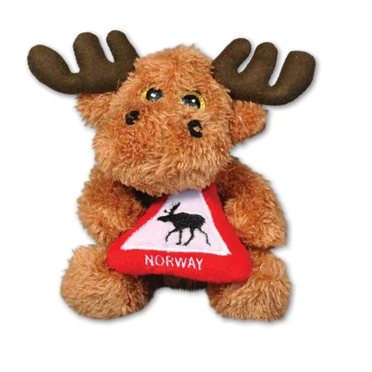 Plush elk w/elk danger sign, Small