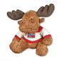 Plush elk w/knitted sweater, White, Small