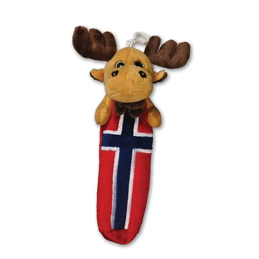 Plush pen with moose head, Flag