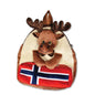 Plush bag with moose and flag pocket