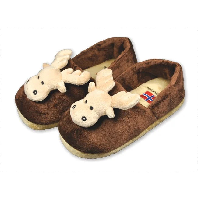 Plush slipper moose/flag, children, large