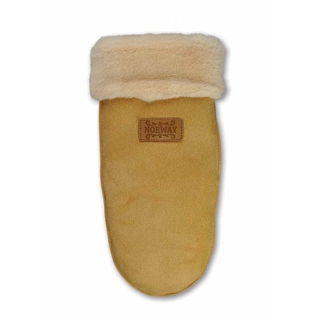 Suede mittens, Brown