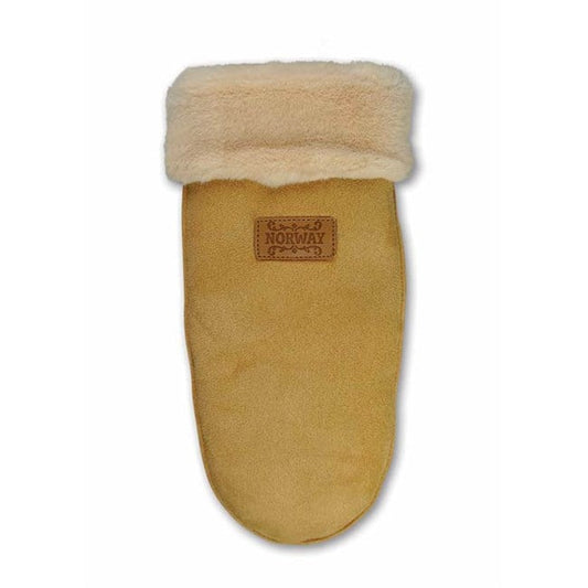 Suede mittens, Brown