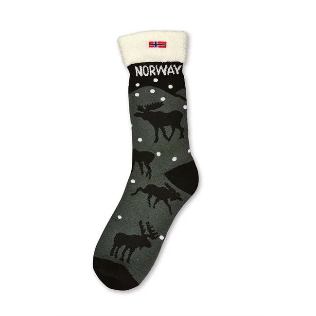 Soft sock, Black/Grey, Moose, 36-40