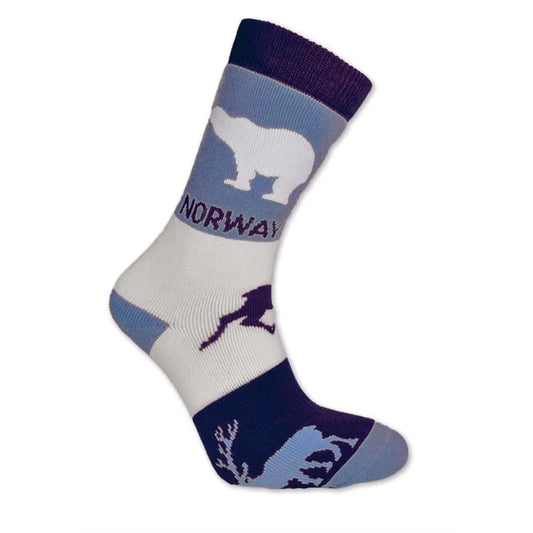 Socks, Thick W/Animal, Blue, 41-46