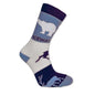 Socken, dick mit Tiermotiv, blau, 41–46