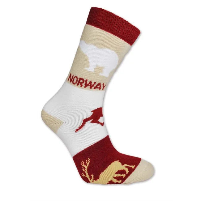 Socks, Thick W/Animal, Red, 36-40