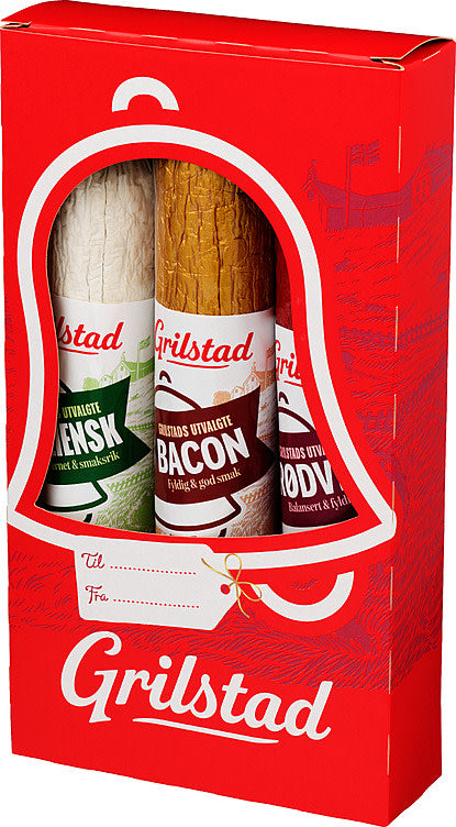 Spekepølser 3X240g Gaveeske Grilstad