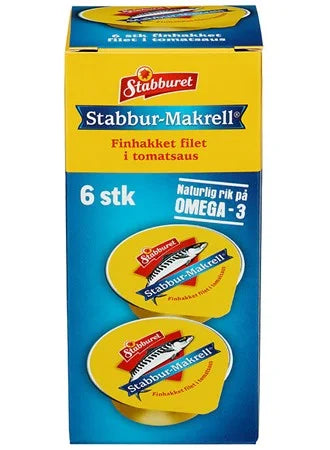 Stabbur-Makrell Porsjon 6X22g Stabburet