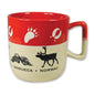 Stone mug, Norwegian animals, Red