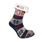 Knitted sock w/white lining, Marine blue