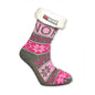 Knitted sock w/white lining, Pink, 36-40