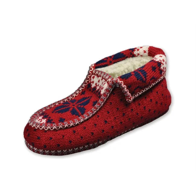 Knitted slipper, Red, size 37