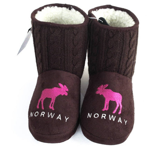 Tøffel Norway brown-pink Size: 36-37