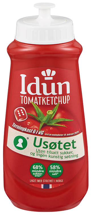 Tomatketchup Usøtet 510g Idun