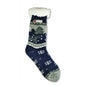 Dicke Socken mit Teddyfutter, Blau, 41-46