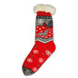 Dicke Socken mit Teddyfutter, Rot, 36-40