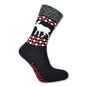 Dicke Socken mit Rippbündchen, Schwarz/Elch, 41-46