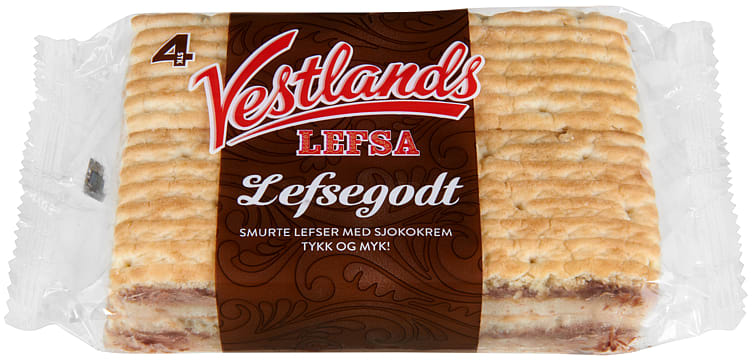 Vestlandslefsa Lefsegodt Sjoko 4pk 230g