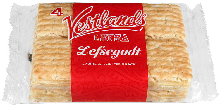 Vestlandslefsa mit Buttercreme, 4 Stück, 230 g