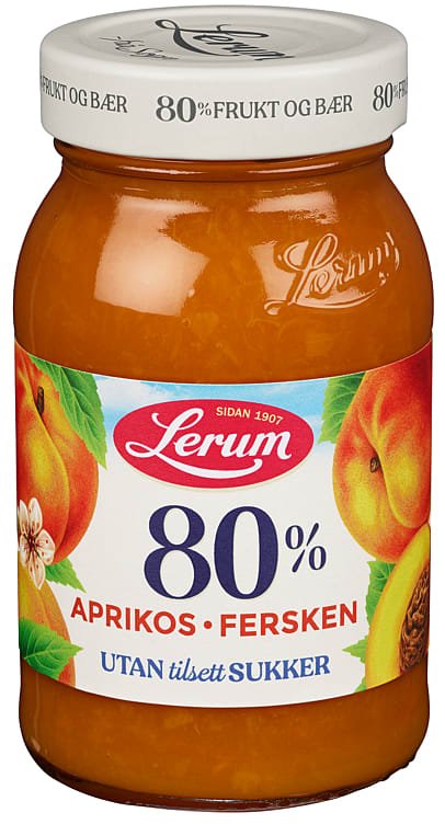 Aprikos&Fersken U/Sukker 335g Lerum - NorwegianShop24