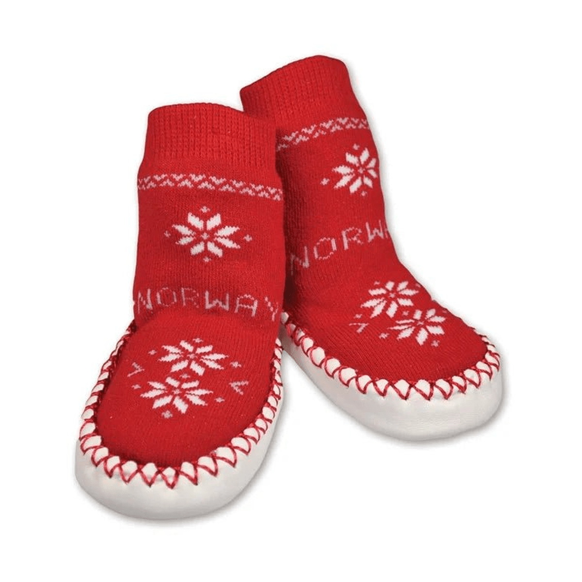 Baby mokasin, Rød, str. 22-26 - NorwegianShop24