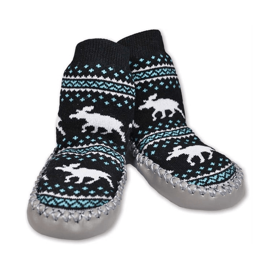 Baby mokasin, Sort, str. 22-26 - NorwegianShop24