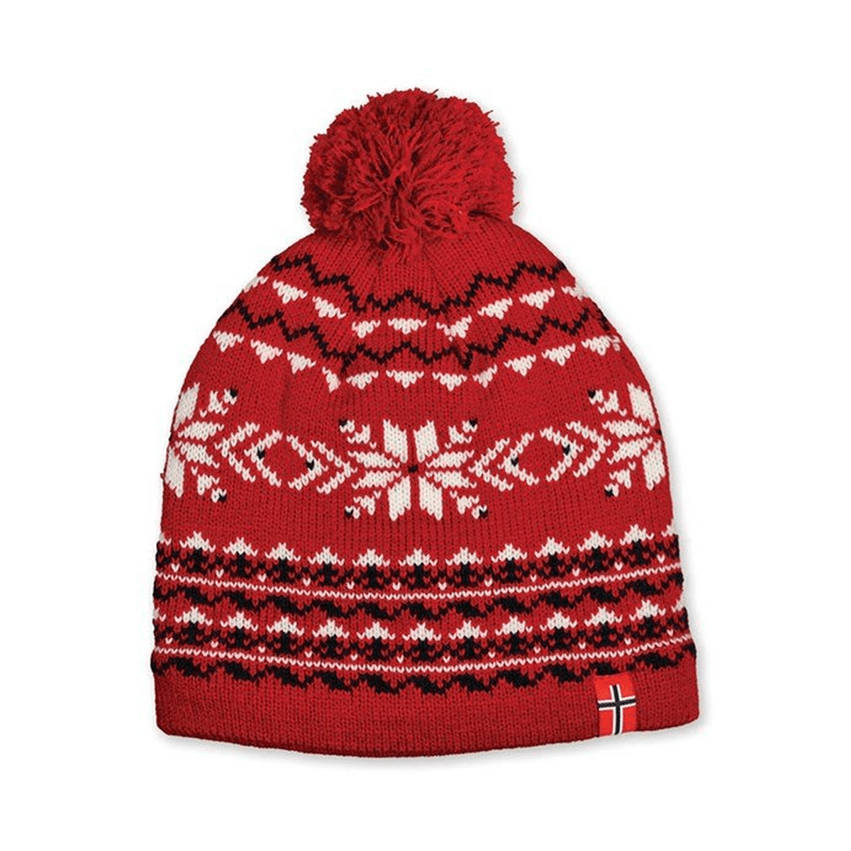 Barnelue, snøkrystall, rød - NorwegianShop24