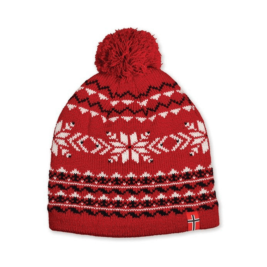 Barnelue, snøkrystall, rød - NorwegianShop24