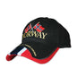Baseball cap, sort med korslagt flagg - NorwegianShop24